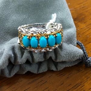 GEMS EN VOGUE SLEEPING BEAUTY TURQUOISE THUMB RING